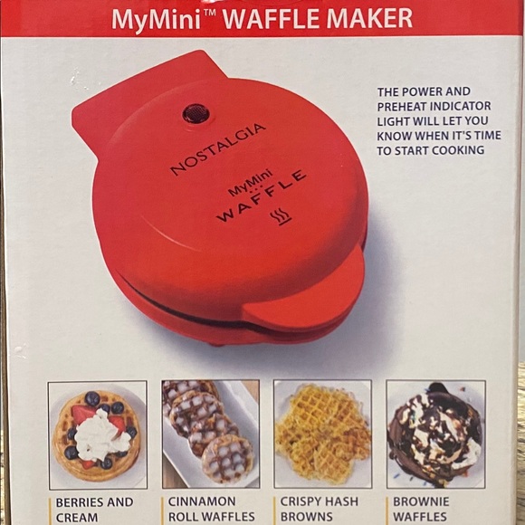 Nostalgia My Mini Waffle Maker. 5" - Picture 2 of 4